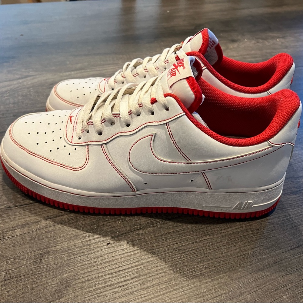 Nike Men’s Air Force 1, size 11, Red/White colorway